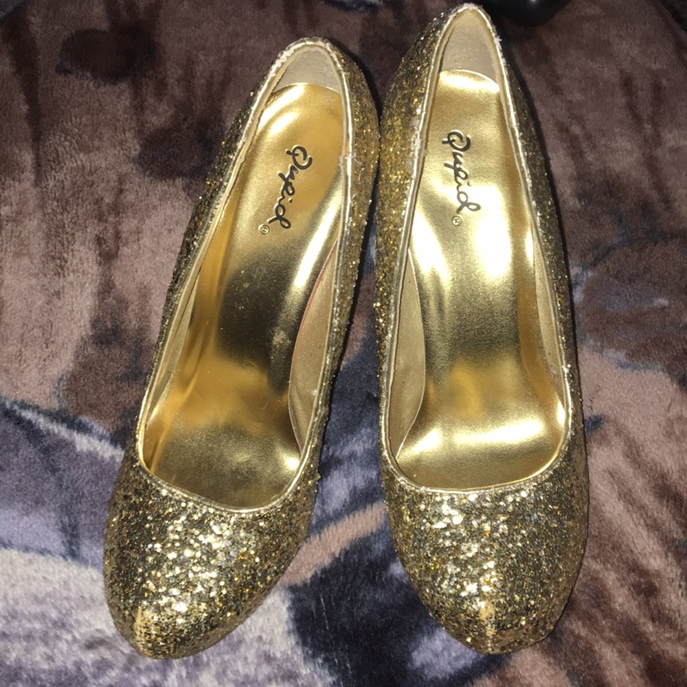 Gold High Heels